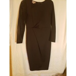 Women's Asos Black Long Sleeve Midi Dress Size 4